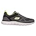 Skechers mens Track Oxford, Charcoal/Lime, 10.5 US