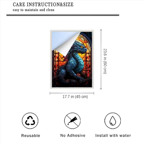 Vinilo decorativo de ventana con diseño vidrio esmerilado 23.6x17.7 in miniatura 2