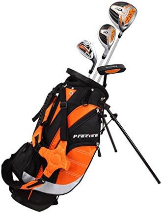 Precise XD-J Junior Complete Golf Club Set for Children Kids - 3 Age Groups Boys & Girls - Right Hand & Left Hand! (Orange Ages 3-5, Right Hand)