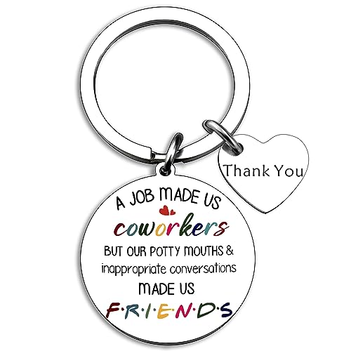 WXCATIM Coworker Keychain Funny Gifts For Coworkers Friends Female Bestie Gift For Women Unique Appreciation Gifts Office Bosses Day Boss Lady Female Thank You Gift For Coworkers Funny