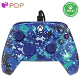 PDP Gaming REMATCH Advanced Wired Controller Licensed for Xbox Series X|S/Xbox One/PC, Customizable, App Supported - Glitch Blue (Amazon Exclusive)