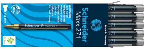 Marqueurs peinture argent Schneider Maxx 271 pointe ogive | Lot de 10