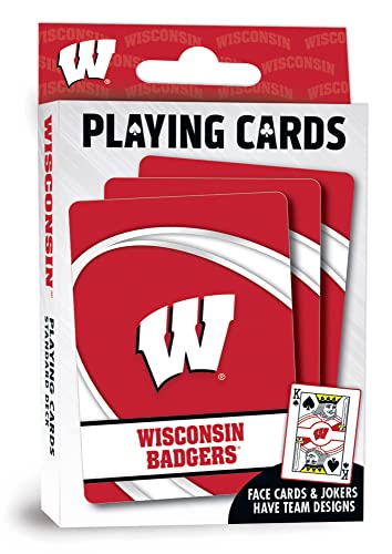 Image of MasterPieces Family Games - NCAA Wisconsin Badgers Playing Cards - Officially Licensed Playing Card Deck For Adults, Kids, And Family 2.5 inch x 3.5 inch