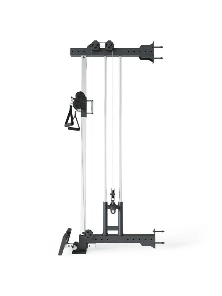 ATLETICA R8-Kabelzug Plate Loaded | 221 cm hoch, 52 kg schwer, Bis 450 kg belastbar, 34fach höhenverstellbar, einzeln, als Paar oder am Rack