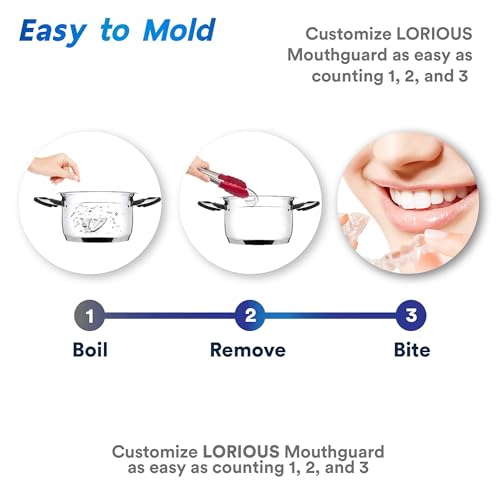Image of Mouthguard - One Size Fits All Premium Set of 6 BPA Free Moldable, Customizable and Trimmable Medical Grade Mouth Guard for Grinding Teeth Clenching Bruxism, Sport Athletic, Whitening Tray