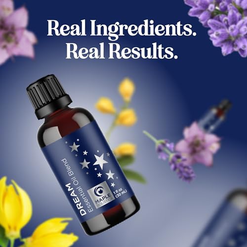 Image of Sleep Essential Oil Blend for Diffuser - Dream Essential Oils for Diffusers Aromatherapy and Relaxation with Clary Sage Ylang-Ylang Roman Chamomile and Lavender for Sleep Time Support (1 Fl Oz)
