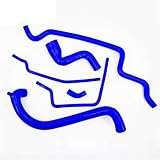 tubo refrigerante Compatible Con Porsche Para 944 2.5L 1983-1985 Kit De Manguera De Refrigerante De Radiador Sin Purgador En Tubo Superior Piezas De Automóviles(Azul)