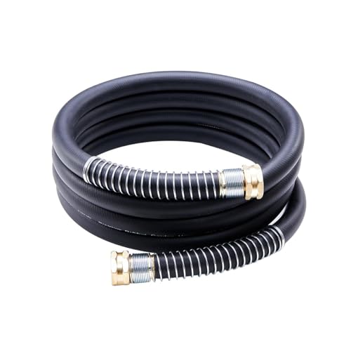 Guitrees Leader Garden Hose 10ft x 3/4 Heavy Duty Short Water Hose Female to Female Fittings Five Layered Braiding for Durability 1000PSI Burst 300PSI Working (Black)