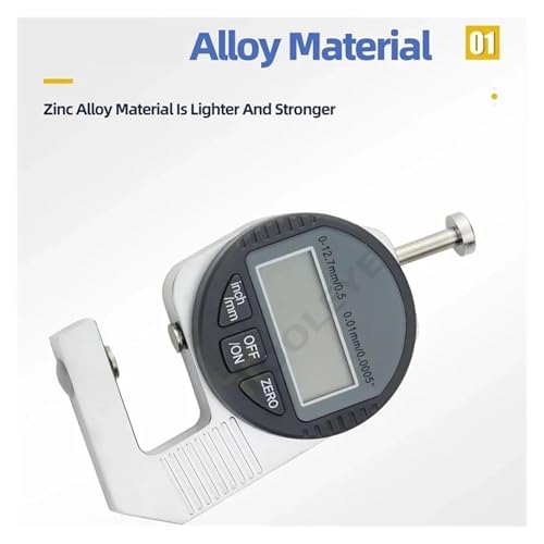 Medidor de grosor digital 0-12.7mm con pantalla LCD miniatura 4