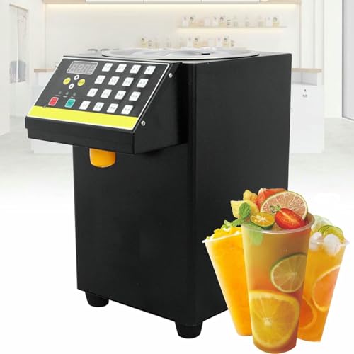 XZHWSZD Dispensador Comercial de fructosa, máquina automática de Jarabe de 350 W con 16 Rejillas, Capacidad de 8,5 L, Tanque de Acero Inoxidable 304 para cafeterías y Tiendas de té con Leche.