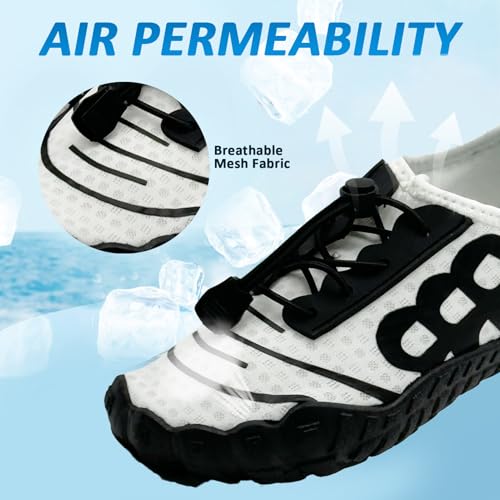 Kids Water Shoes Boys Girls Quick Dry Wide Barefoot Aqua Sneakers Breathable Beach Swim Shoes for Hiking Diving Boating Outdoor Water Sports4
