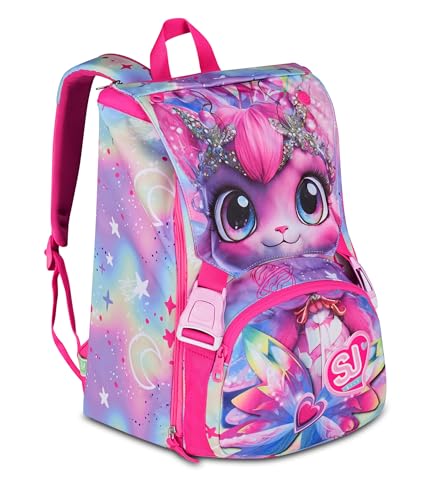 Sac à dos fuchsia extensible SJ GANG pour les journées d'école bien remplies - 3