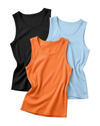 Image of Yooo's Vivi 3 Pack Toddler Boys Tank Tops | Toddler Boys Undershirts, 18M-5T, Sleeveless Muscle Shirt, Kids Athletic Tops, Crewneck, Summer, Loose, Basic, Sport, Play