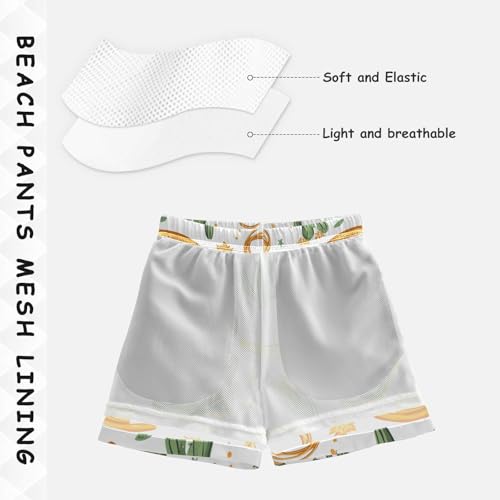 Pigsaly Boys Swim Trunks Cowboy Boots Horse Succulents Boys Board Shorts Swimsuit Swimwear Summer Bathing Suit XS Multicolor4