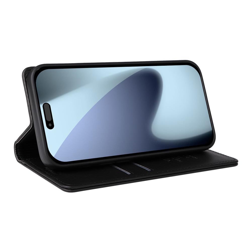 Portmonetka etui do iPhone 17 Pro Max / 17 Pro / Air/17, dla mężczyzn i kobiet, skórzane, z uchwytem na karty, funkcja ssania, etui z klapką, miękkie etui wewnętrzne, różowe, 17