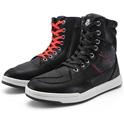 BORLENI Botas de Moto Hombre, Zapatillas de Moto Casuales Antideslizantes, botas moto zona tobillo reforzado Zapatillas de Motocross