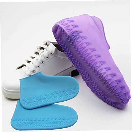 Cubiertas para botas de lluvia SUPVOX, 2 pares, cubre-zapatos antideslizantes para jardín, barro y lluvia, para niños pequeños miniatura 7