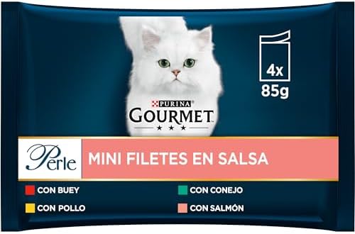 Purina Gourmet Perle Fine Slices in Sauce Cat Food in Beef, Chick...