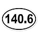 INDIGOS UG Aufkleber Autoaufkleber JDM Die Hart - 140.6 Ironman Triathlon Run car Bumper Window Sticker 127mmx76mm