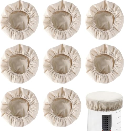 Opiniones de Fermentación - los más vendidos. 35 LBYHZS 8 Pcs Fundas de Tela para Fermentación, Tapas de Tela para Tarros de Fermentación Reutilizables, Cubiertas para Masa Madre, Kéfir, Kombucha, Queso, Tarros de 3 a 4...
