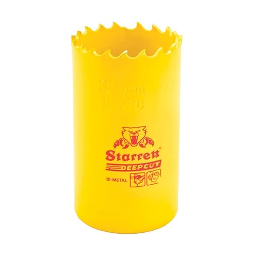 Miniatura 1 de Starrett Sierra de corte profundo bimetálica con dientes HSS resistentes a la abrasión, ideal para cortar metal, acero y madera, diámetro de 1-7/16