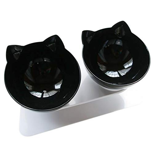 Ciotole per gatti rialzate a 15° con doppia