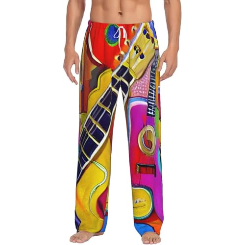 Pyjama polaire homme guitare idéal pour les soirées d'hiver au coin du feu