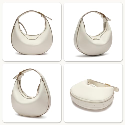 Keyli Crescent Shoulder Bag for Women Trendy Leather Crossbody Hobo Purse Vegan Clutch Handbag Adjustable Strap3