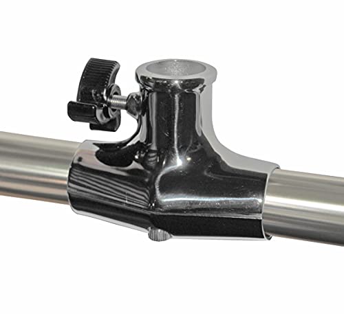 Taylor Made Boat Flag Pole Socket Rail Mount, Stainless Steel for 1/8" to 1-1/4" Rails, 1" Flag Staff with Thumb Screw