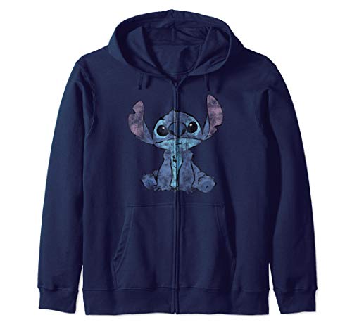 Disney Lilo & Stitch Distressed Stitch Portrait Zip Hoodie