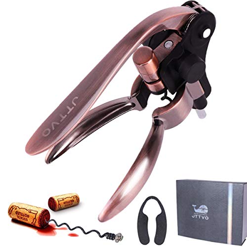 JTTVO Rabbit Wine Bottle Opener-2020 Upgraded Corkscrew Wine Opener Kit with Foil Cutter & Extra Spiral