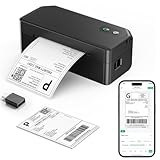 SVANTTO Bluetooth Thermal Label Printer 4x6, Shipping Label Printer for Royal Mail, DPD, eBay, Etsy, Shopify, Compatible with iOS, Android, macOS, Windows, Inkless, Y42BT