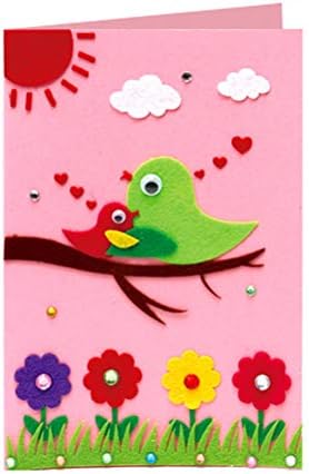 SUPVOX 5pcs Card Making Kits 3D Thank You Greeting Cards DIY Handmade Folding Party Greeting Cards for Birthday Boys Girls Kids Children