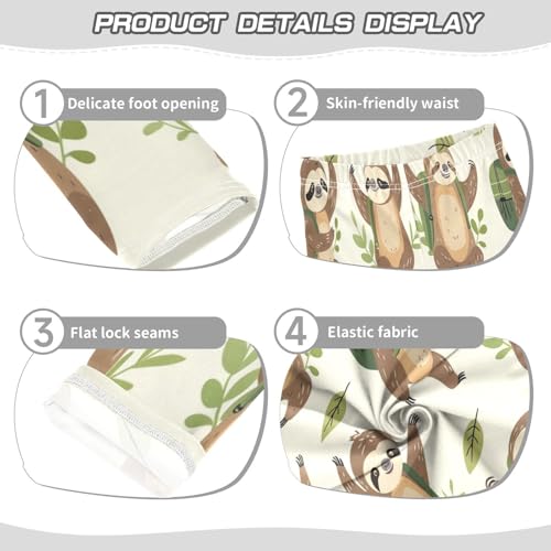 Toddler Girls Leggings Printed Yoga Pants Leggings Brown Koala Leaves for Kids3