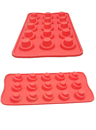 Image of Cake Decor Silicon 15 Cavity 2 Tier Round Shape Design Chocolate Mould Ice, Jelly Candy Mould