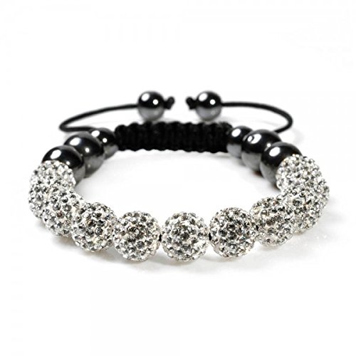 Bracelet Mode Shamballa Blanc 11 10 mm