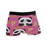 Mnsruu Animal Pizza Panda Herren Unterwäsche Regular Bein Boxershorts Gr. S, multi