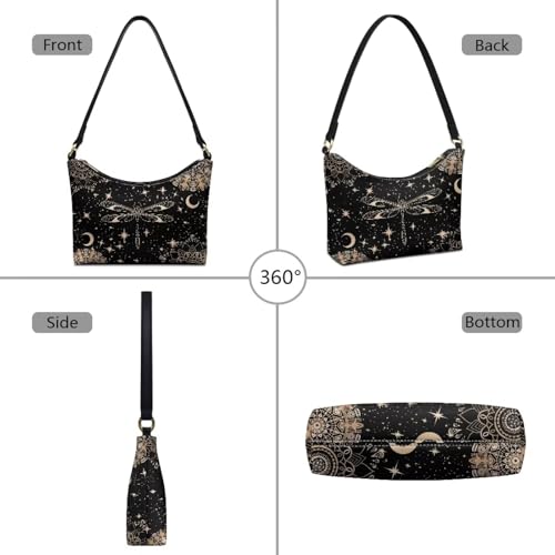 Image of Handbag for Women Leather Underam Shoulder Bag with Zipper Fashion Work Purse Waterproof Travel Wallet