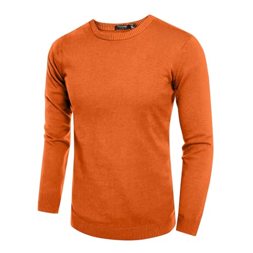 Men's Crew Neck Sweater Slim Fit Lightweight Sweatshirts Knitted Pullover for Casual or Dressy Wear3