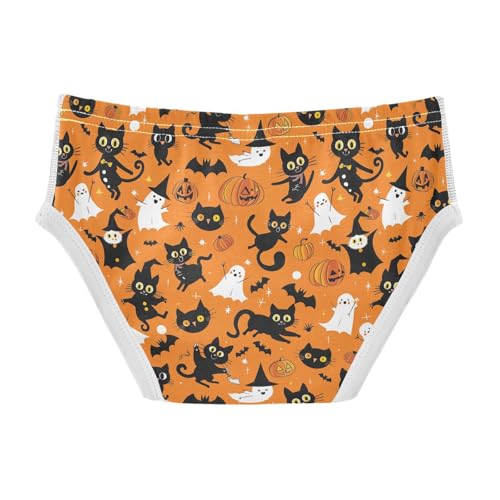 visesunny Boys Potty Training Underwear Orange Magic Cat Pumpkin Breathe Cotton Briefs Size 2T-8Y for Toddler2