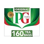 PG Tips Original, Black Tea Bags Bulk, Refreshing, Flavourful & Full-Bodied, Perfect Flavour Release, 160 Plant Based Biodegradable Teabags
