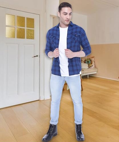 Image of Kuons Avenue Men's Regular Fit Cotton Casual Shirt | Spread Collar | Full Sleeves - Comfortable Everyday Wear