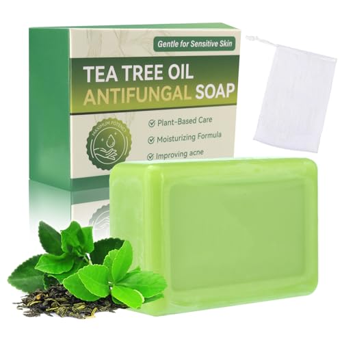 Tea Tree Soap Relief Soap Bar Infused with Tea Tree Oil Natural Foot & Body Soaps for Healthy Skin Addresses Foot Discomfort and Skin Irritations Gentle Exfoliating Bar Soap for Men Women
