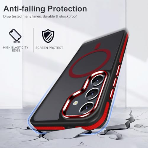 Image of MALEWOLF Magnetic Case for Samsung Galaxy S23 Fe, Slim Color Hybrid Cover