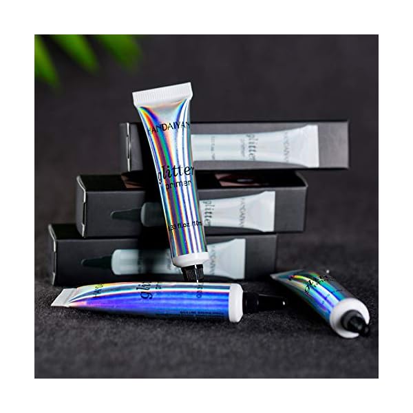 BELLESKY-Glitter-Eyeshadow-Primer-Gel-Waterproof-Smudgeproof-Eye-Primer-Base-Glue-Long-lasting-Professional-Eye-Shadow-Primer-Base-for-Eyes-Body-Face-Lip-2-PCS-10-ml MAEPEOR Cosmetic Glitter Glue Long Lasting Makeup Glitter Primer Gel Waterproof & Smudgeproof Primer Base Glue for Body Eyes Face Lip with Glitter, Body Jewels, Rhinestones (2 PCS, 10 ml)
