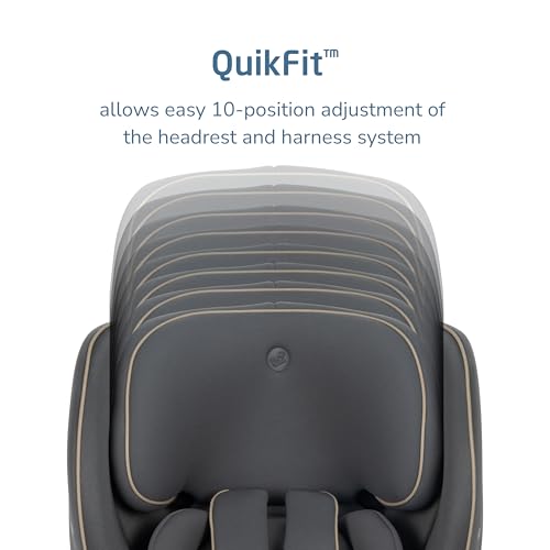Image of Maxi-Cosi Andi 360 Rotating All-in-One Baby Convertible Car Seat, Rear-Facing, Forward Facing Car Seat, Infant Toddler Booster, Easy Rotation, Tension System, Harness Adjust, Escargot
