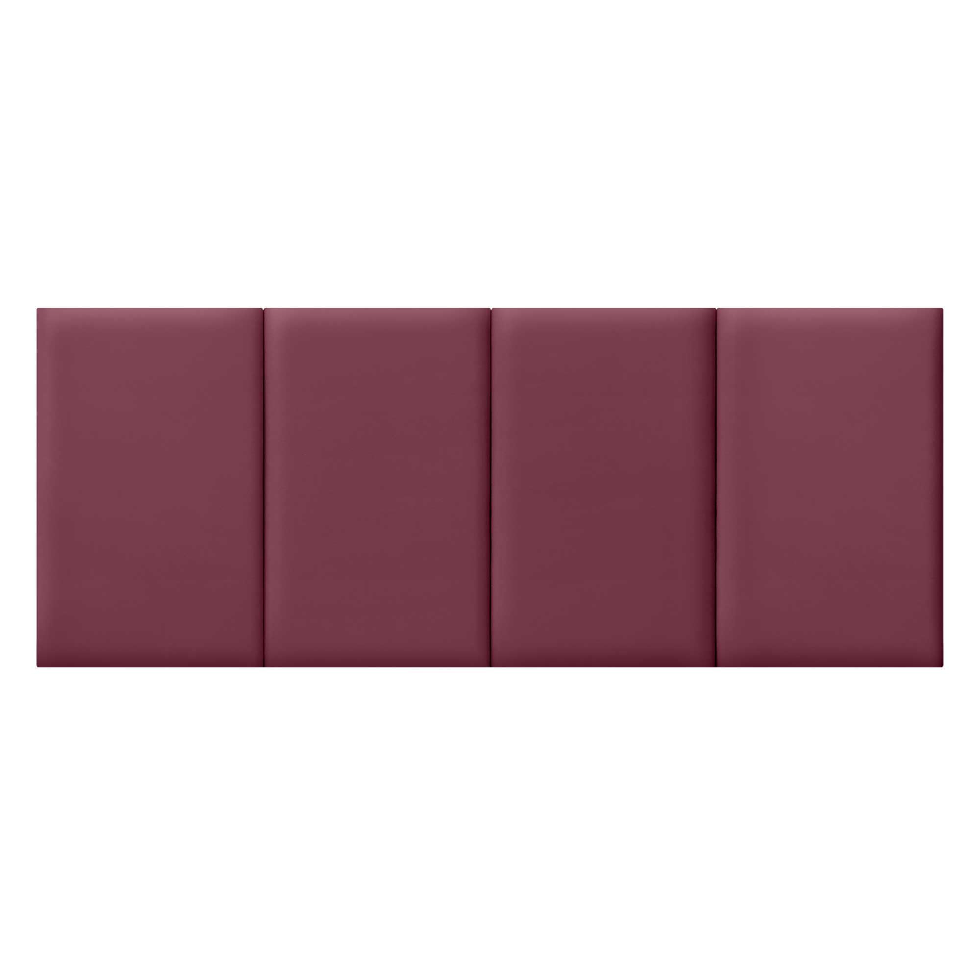 DHOME Testiera Imbottita in Similpelle Premium Antimacchia Design Modulare Verticale Autoadesiva Testata Letto Camera da Letto Imbottita (Vino Rosso, 160cm, Altezza 80cm, x4)