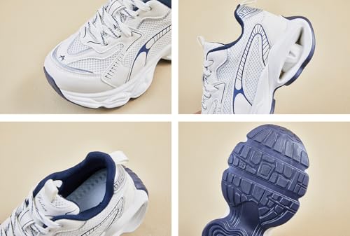Sneakers bleu décontractées légères pour vos sorties et marche urbaine - 7