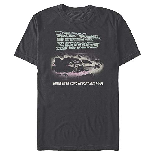 Back To The Future Men's Classic Delorean Basic Solid Tee