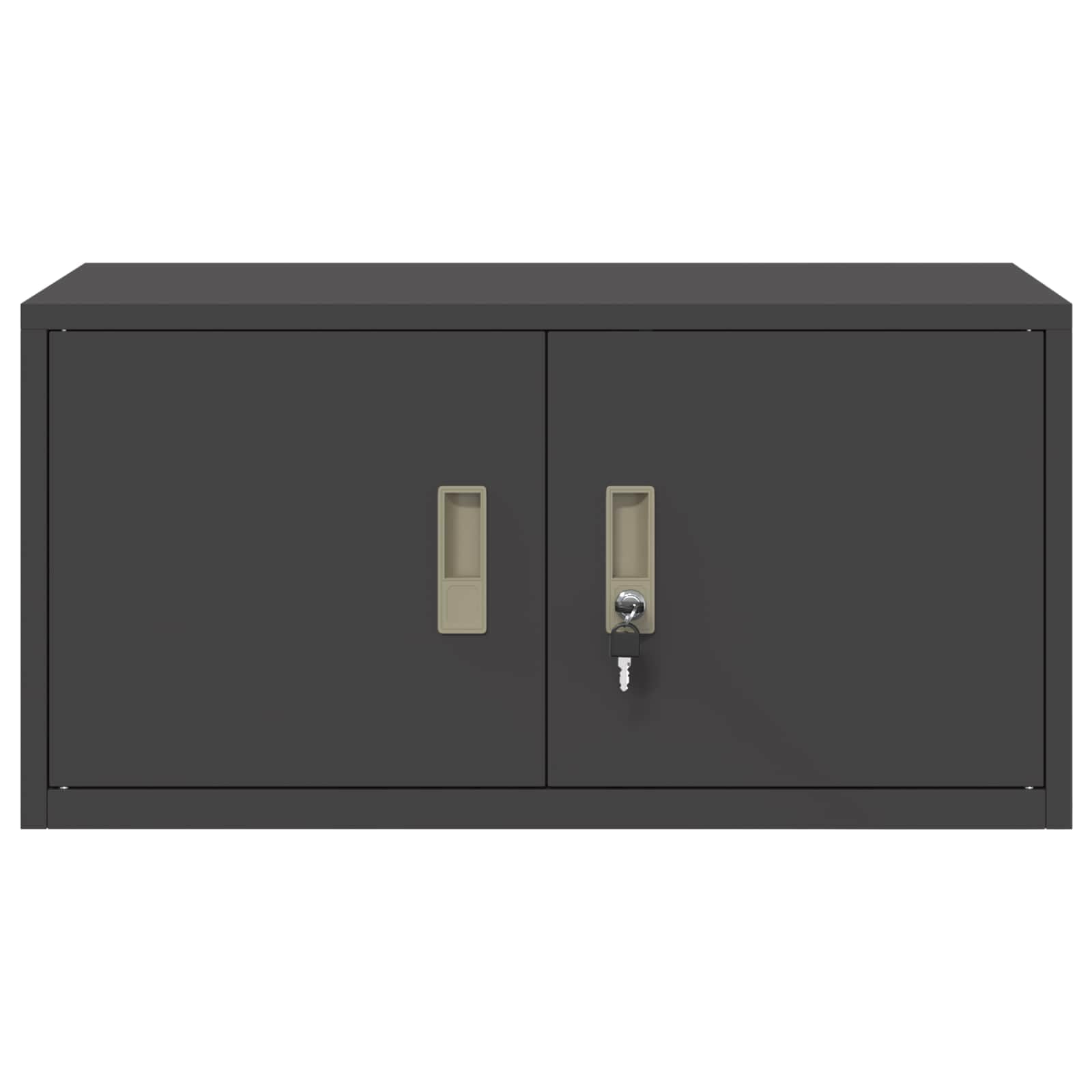 vidaXL Szafka do przechowywania Czarny 80 x 40 x 40 cm Stal, Nowoczesna biuro, prostokątna metalowa szafa, zamek, dużo miejsca, meble industrialne, trwałe rozwiązanie